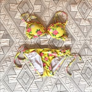 Yellow Floral Bikini